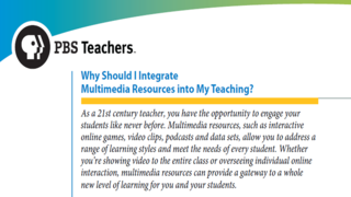 PBS TeacherLine Tips For Using Multimedia In The Classroom | PBS ...